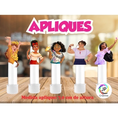 15 Apliques Busto Do Tema Encanto Para Tubetes Lembrancinha