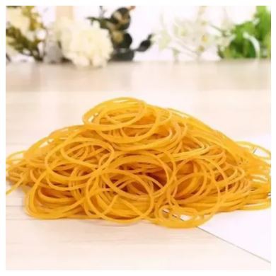 Kit com 100, 200, 300 ou 500 Unidades de Elástico Plástico Silicone Amarelo Para Colagem De Tela em Oferta na Shopee