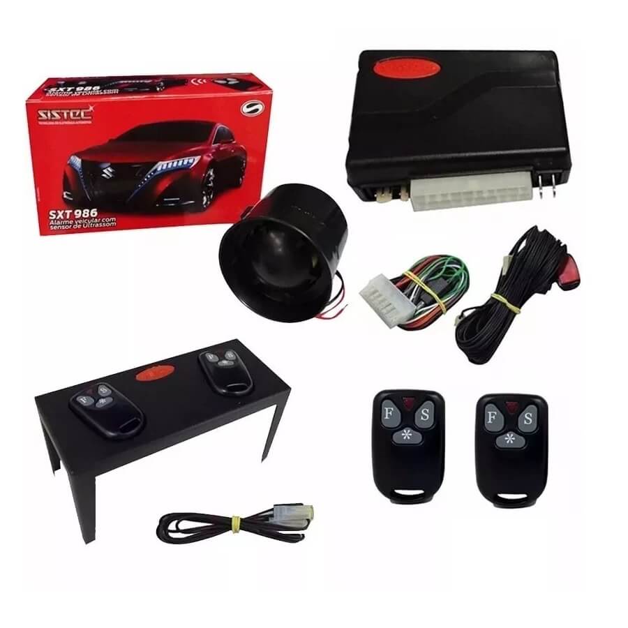 Alarme Automotivo Alarme para Carro Sistec SXT986 Universal Com 2 Controles