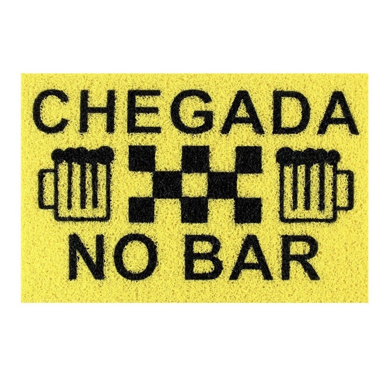 Tapete Divertido 60x40 para porta - Chegada no Bar. / Tapetes capchos temáticos e divertidos..