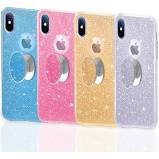Capa Capinha Silicone com Glitter Brilho e acompanha Pop Socket G6PLAY K12PLUS K9 K102017 J2CORE MT ONE S10LITE