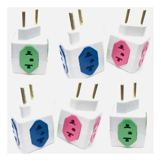 Adaptador Beijamin Plug Conversor Tomadas Universal Cubo Quadrado 4 Saídas