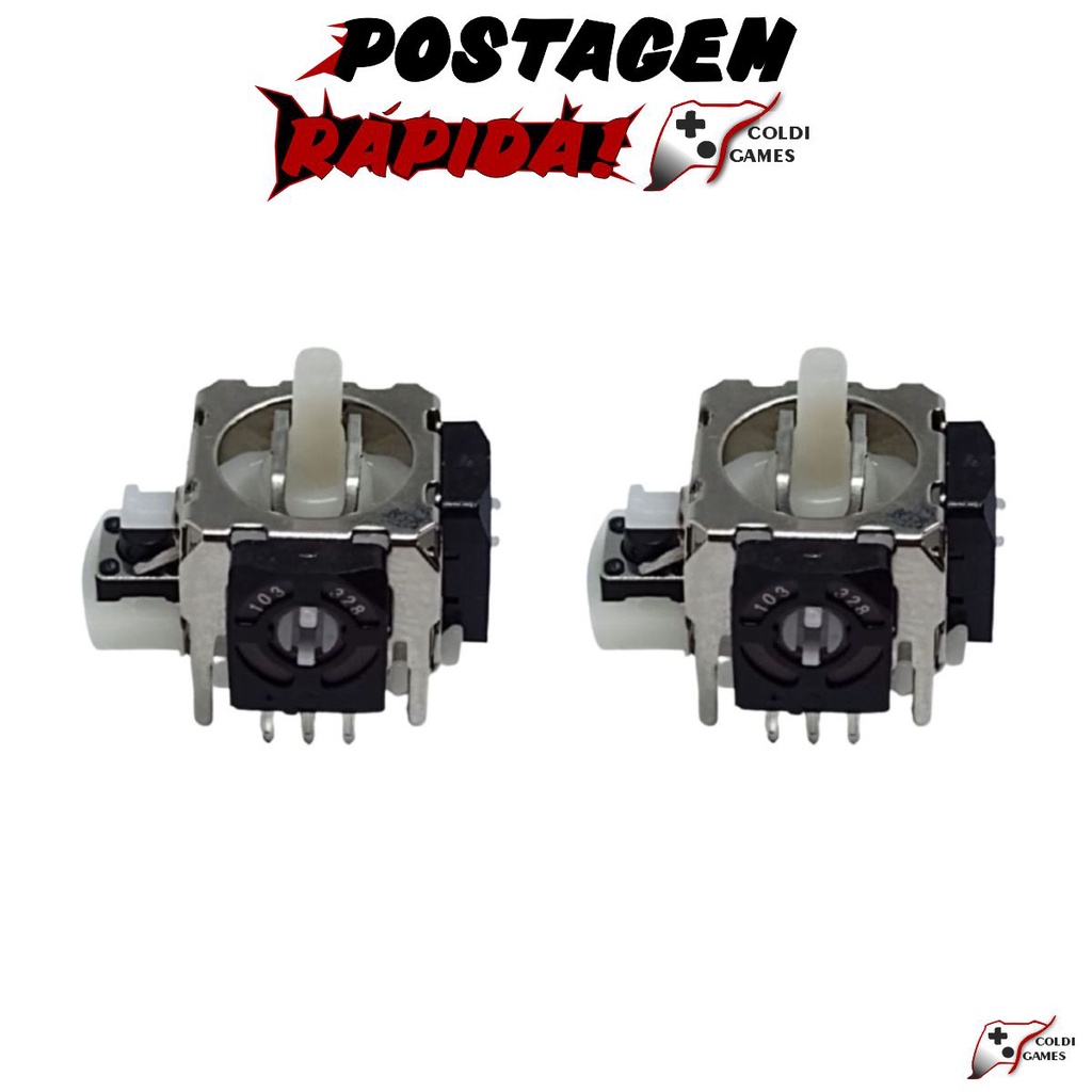 2 Analógicos 3d 1.6mm Controles Playstation 3 e Ps2