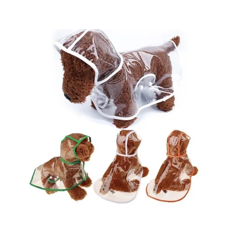 Capa de Chuva Pet Transparente Pet Porte Pequeno - Tamanho nas variações do anúncio