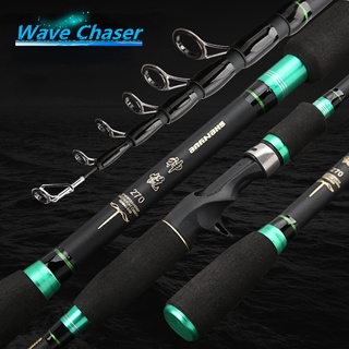 【Estoque pronto】 1.8M 2.1M 2.4M 2.7M Vara de pesca de carbono ultraleve Vara de pesca telescópica de mar Vara de pesca giratória de fibra de carbono de alta qualidade