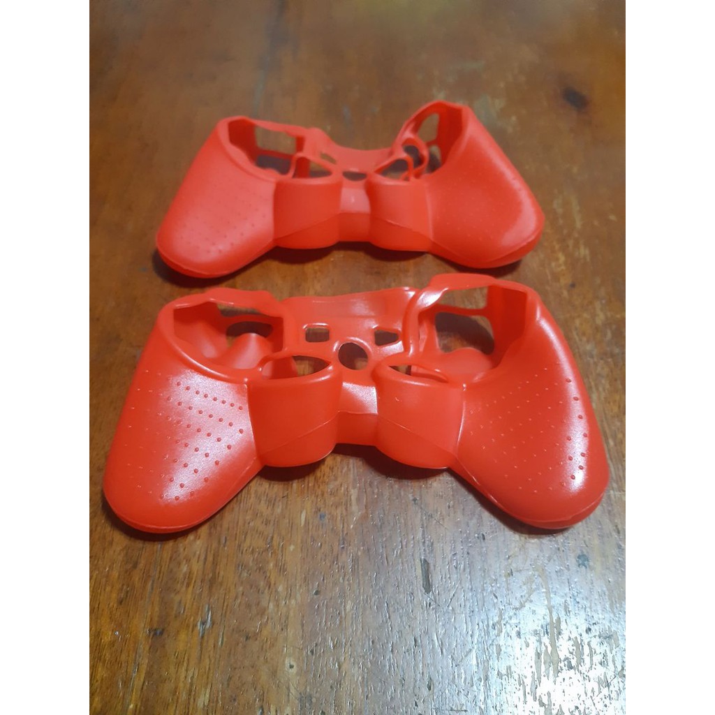 ÚLTIMOS! 02 Capas Cases Protetoras de Silicone para Controles Playstation 3 e 2 Ps3 Ps2 Vermelhas Exclusivas