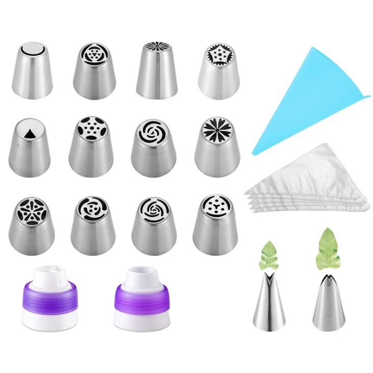 Jogo De Bicos Inox Kit Com 12 Peças Confeitar Bolo, Tortas em Oferta na Shopee