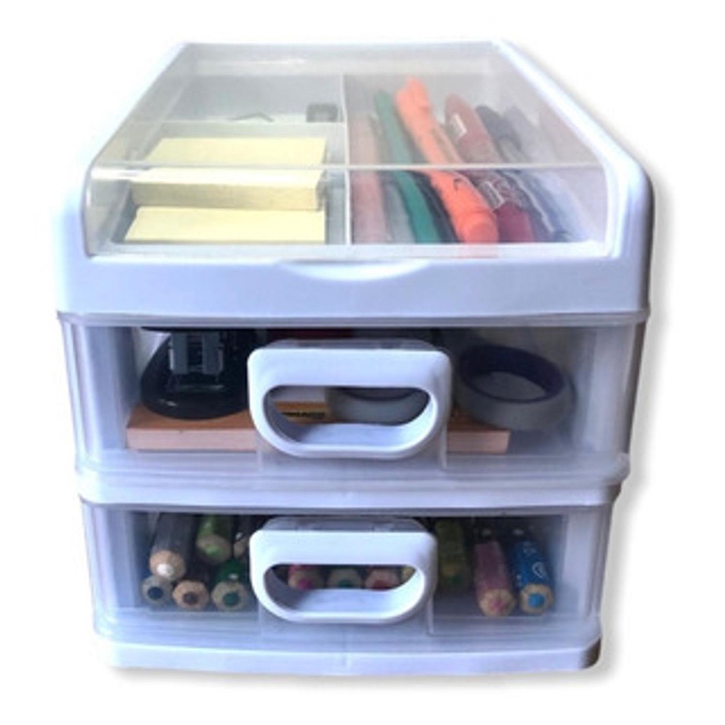 Mini Gaveteiro Porta Tudo com Estojo 2 Gavetas Monte Líbano