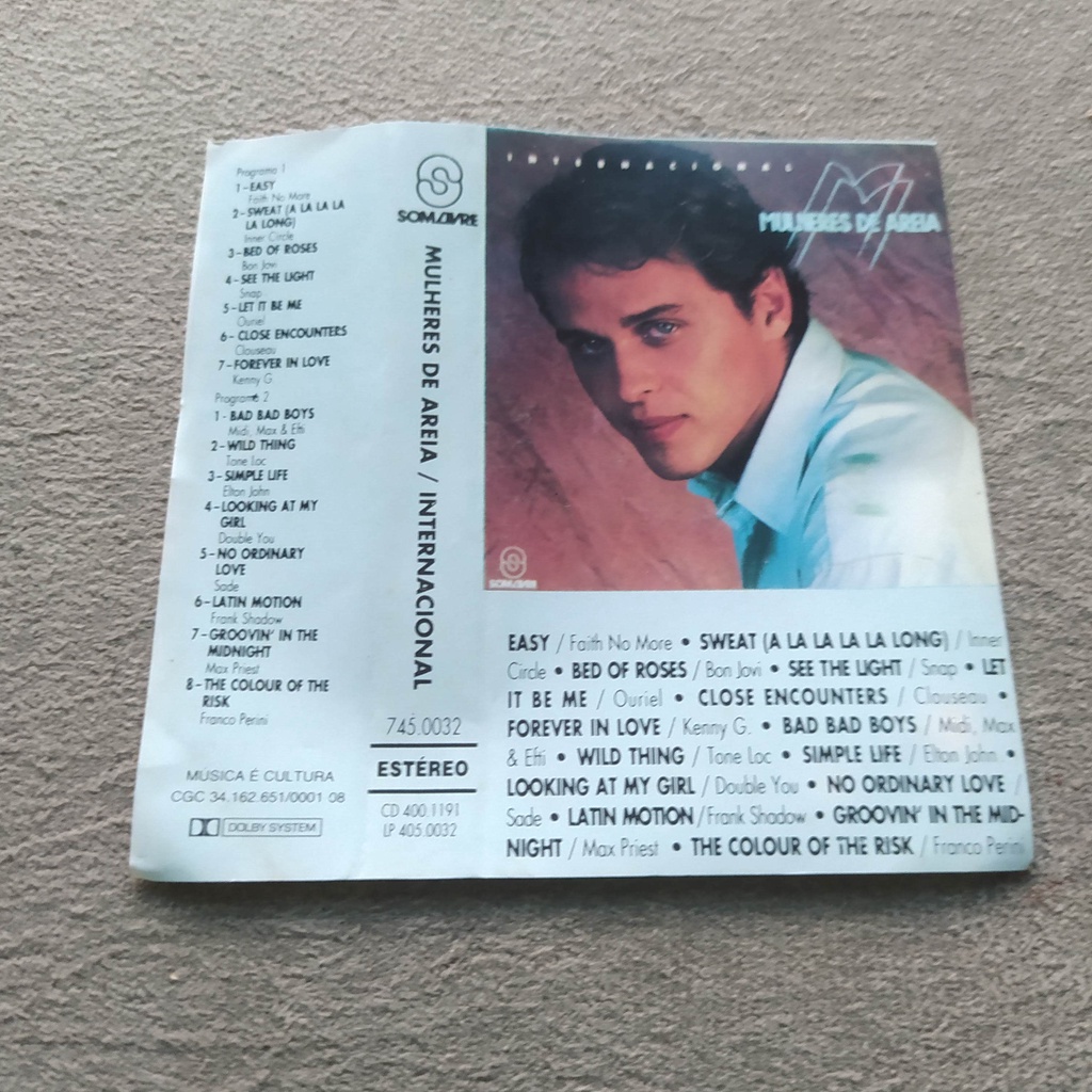 Fita K7 Mulheres de Areia Internacional cassete 1993 Double You Bon Jovi