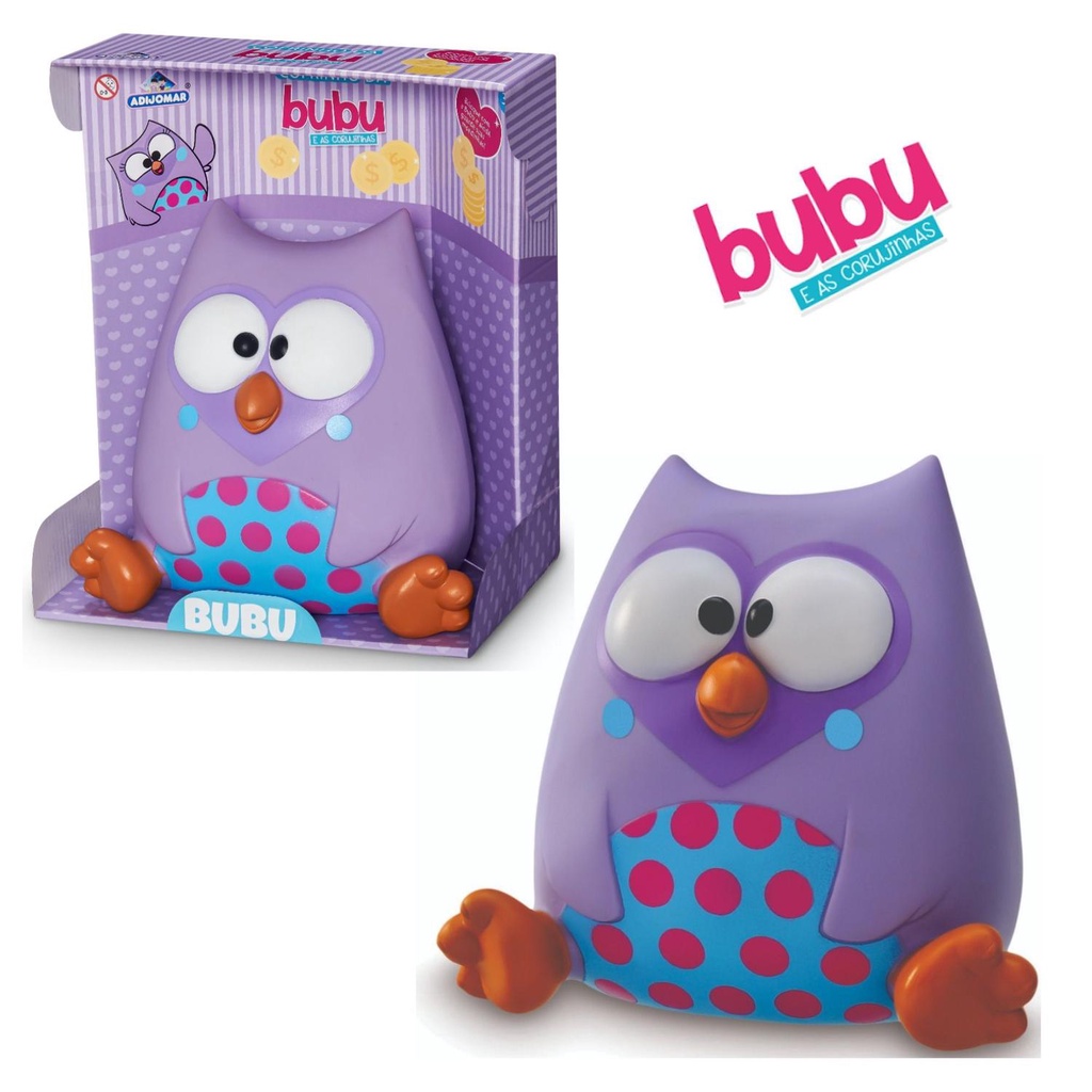 Cofrinho Corujinha Bubu Em Vinil 25cm - Adijomar