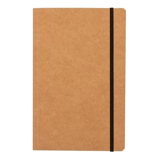 Kit 2 Caderno Kraft Com 80 Folhas Quadriculadas 21 X 13,8 Cm