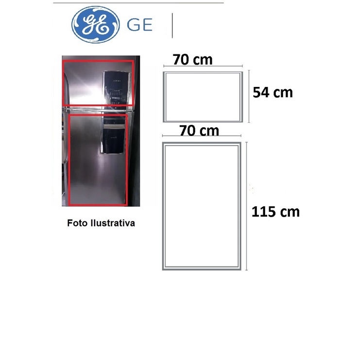 Borrachas Para Geladeira Ge Rgs1951z Geladeira + Congelador