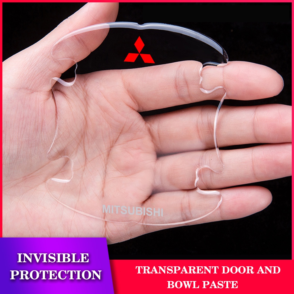 Para Mitsubishi Transparente Maçaneta Proteção ASX Lancer Triton Xpander Pajero Outlander Adesivo de Porta de Carro