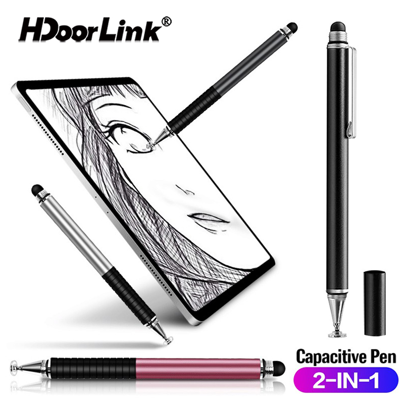 Hdoorlink Capacitiva Universal Lápis 2 Em 1 Touch Screen Stylus Pen Caneta