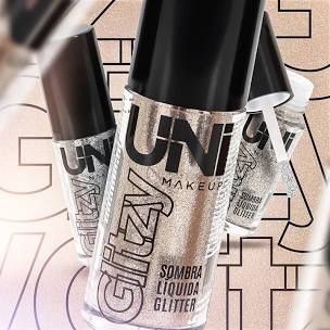 Sombra Líquida Glitter Glitzy UNI Makeup - Brilho Brilhante Festas Carnaval