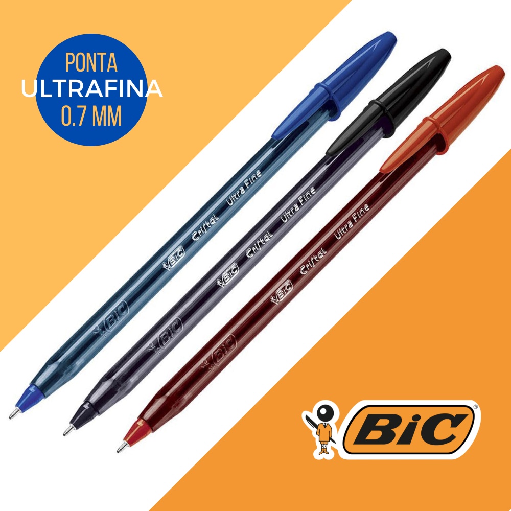 Caneta Esferográfica Ultra Fine BIC Cristal Fina 0.7 mm | Shopee Brasil