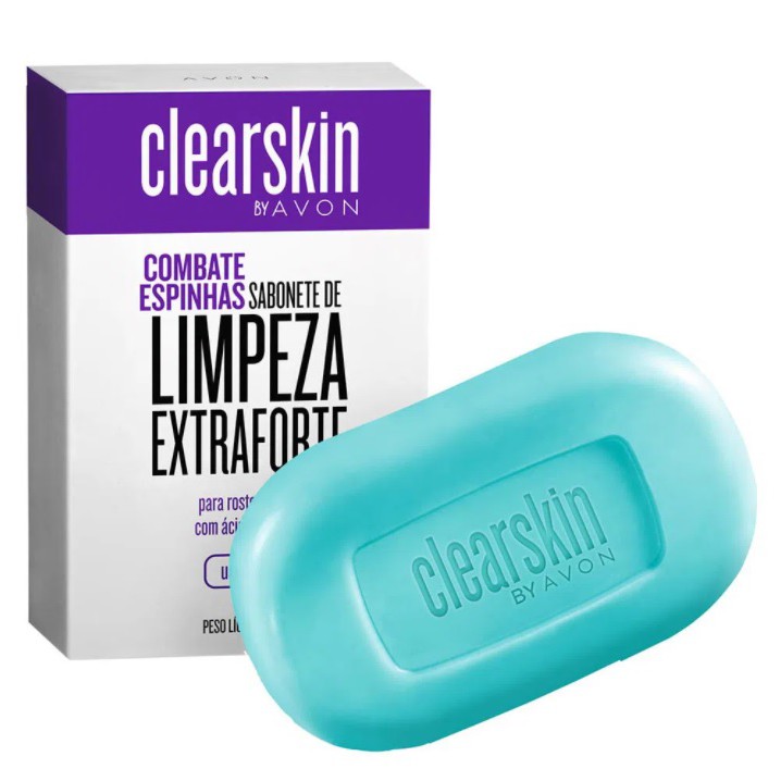 Sabonete Facial Combate Espinhas Clearskin Extra Forte - Avon 80g ...