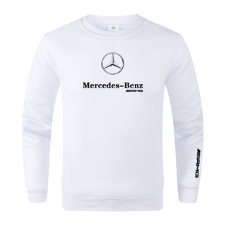 Mercedes-Benz Moletom Masculino De Cashmere Com Gola Redonda E Estampa De Rua Diária