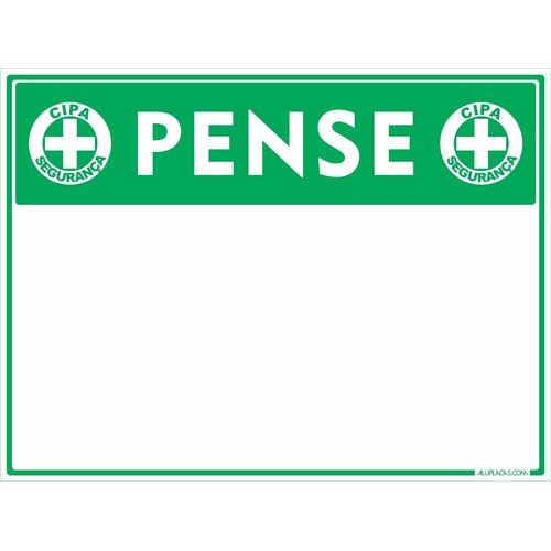 Placa Pense Cipa Limpa Para Escrever 40x30cm Em Alumínio