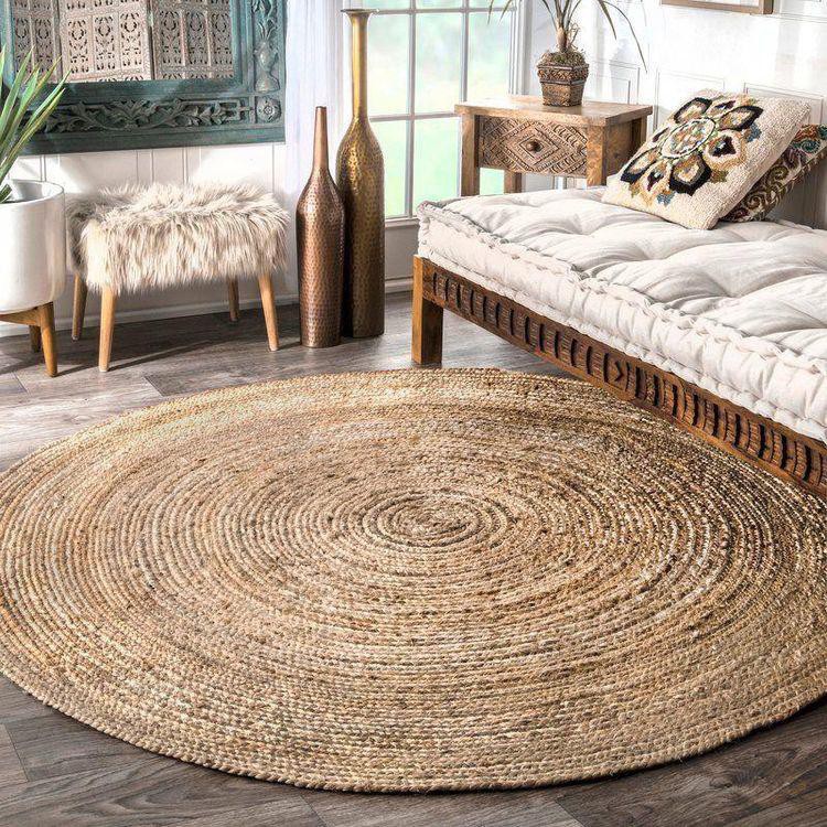 Tapete em Sisal natural redondo artesanal