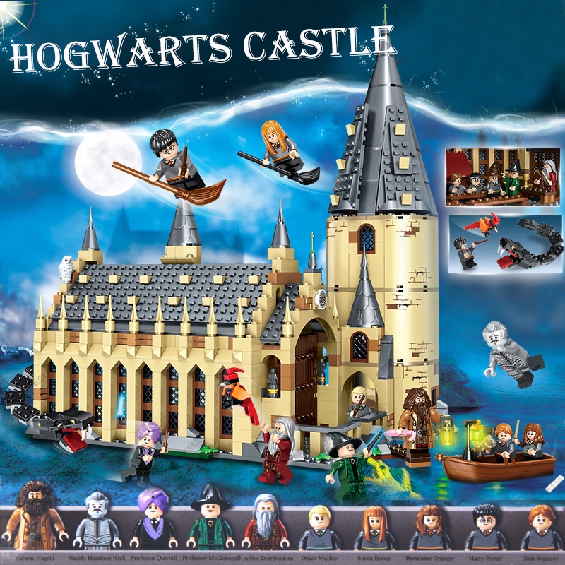 Compatível Com Lego Castelo Adulto Montagem Difícil Série Menino Brinquedos Hogwarts  Harry Potter Blocos De Construção - Escorrega o Preço