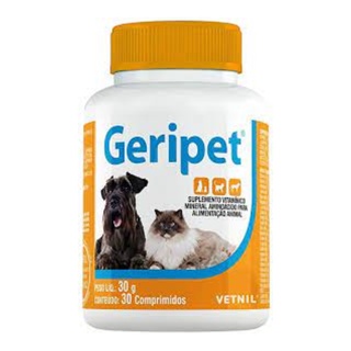 Geripet 30G Suplemento Cães E Gatos Idosos 30 Comprimidos