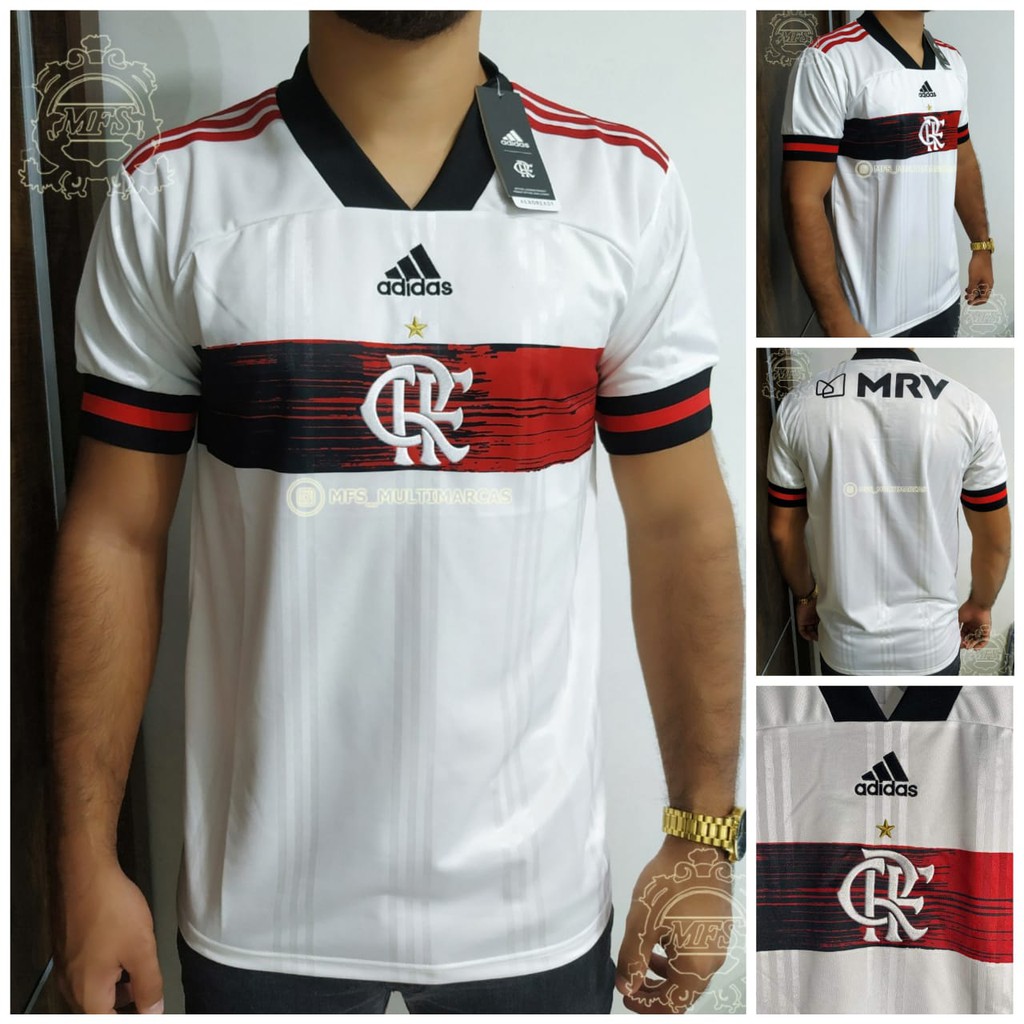 Camisa do Flamengo II Branca Adidas 2020/21 | Shopee Brasil