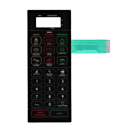 MEMBRANA TECLADO PARA MICROONDAS PANASONIC NNST 359 PRETA