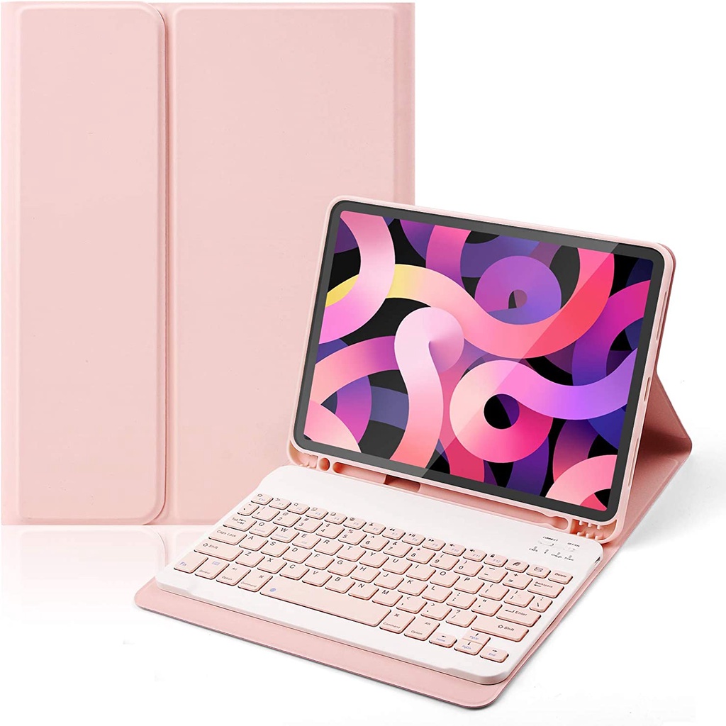 Estojo De Teclado Para iPad 56789 10,2/Air5-4 10,9/air1air2-9.7-pro11/12.9 bluetooth Capa Conjunto 2022 Com Caneta slot 2018 Sem Fio mini5/4 Silicone