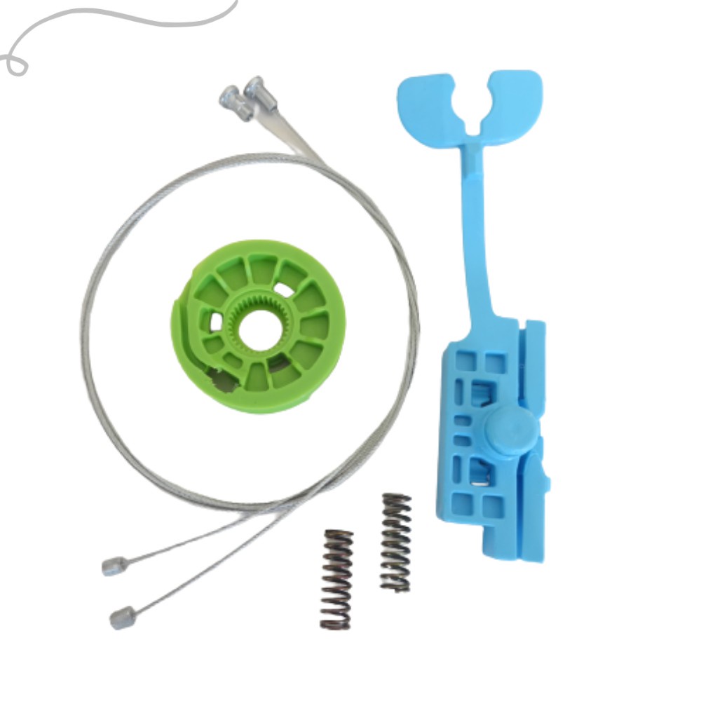 Kit Reparo Cabo De Aço Maquina De Vidro Linea Punto Eletrico Dianteiro Eletrico