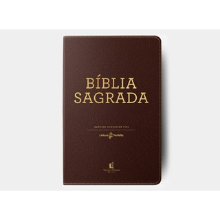 Bíblia Sagrada ACF Leitura Perfeita | Letra Normal | Luxo | Marrom em Oferta na Shopee