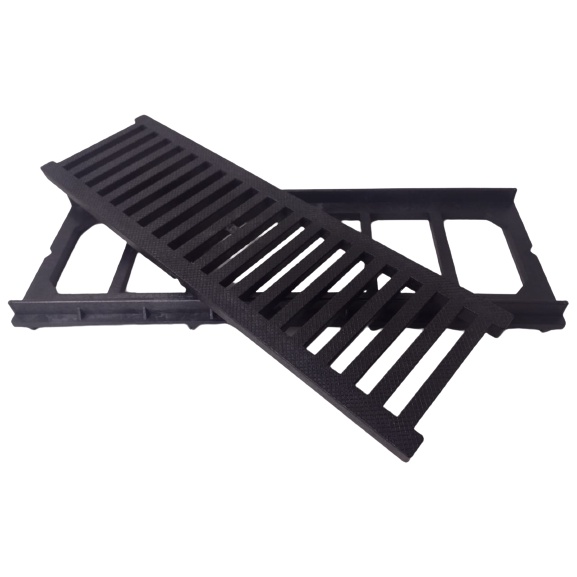 Kit com 3un de ralos linear com Grelha - plástico, resistente, durável e fácil de Instalar