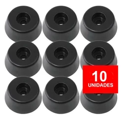 Kit 10 Pé De Borracha Pvc Grande P Caixa De Som