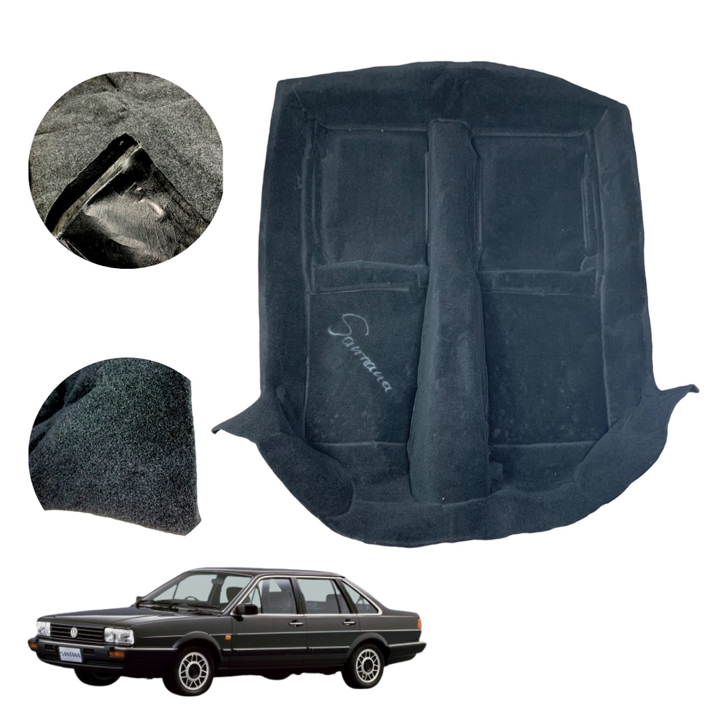 Carpete Moldado Assoalho Volkswagen Santana Quantum Todos Preto