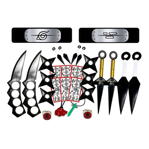 Kit Kunai Naruto Anel Shuriken Bandana Cosplay Orochimaru