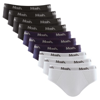 10 Cuecas Mash Slip de Algodao Masculina Original e NF