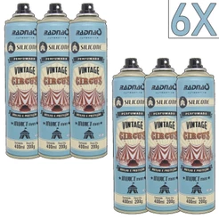 Kit 6 Unidades Silicone Spray Perfumado Circus Invict 400mL Radnaq