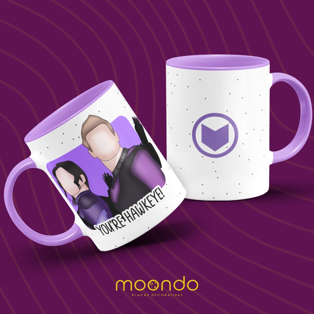 Caneca de Porcelana - Gavião Arqueiro, Kate Bishop