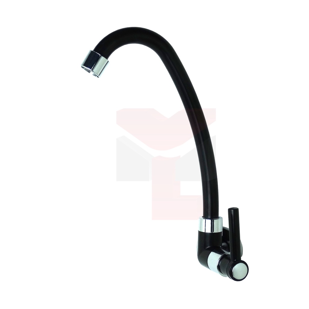 Torneira De Cozinha Parede Bica Móvel 1/4 de Volta 1168 C-66 Abs PRETO Cdg. 745