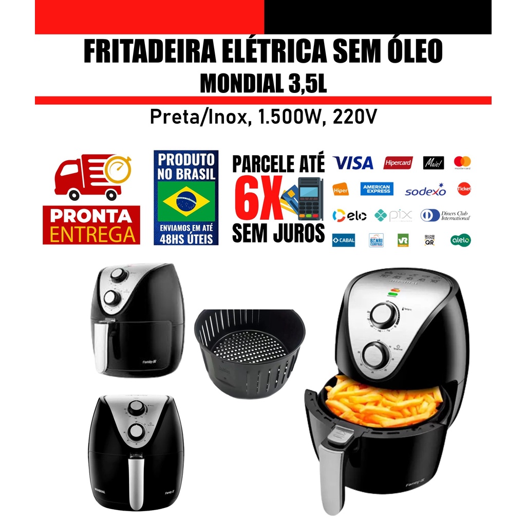Air Fryer Mondial Family IV Inox: Onde Comprar | BuscaProdutos