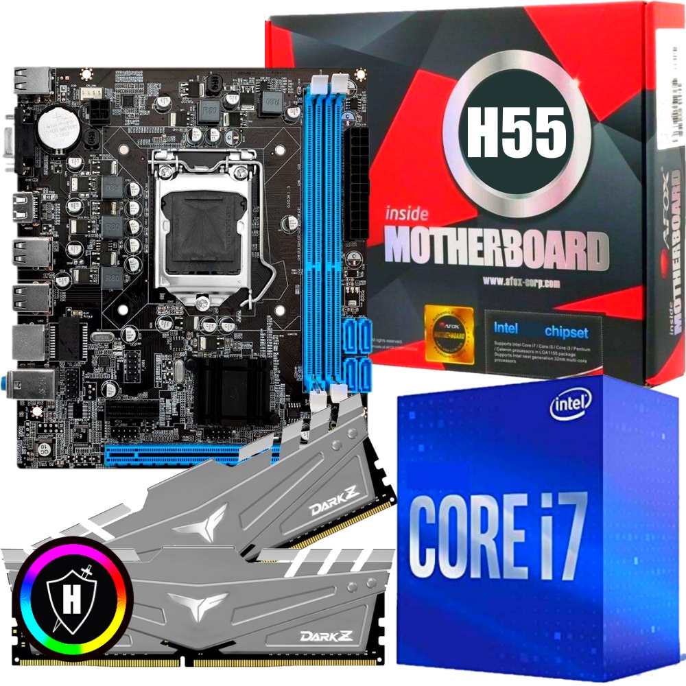 Kit Upgrade Intel i7 10700F / Placa Mãe Gigabyte H510M H LGA 1200 DDR4 /  Memória DDR4 8GB 2666Mhz - Alligator Gaming - Placa Mãe - Magazine Luiza