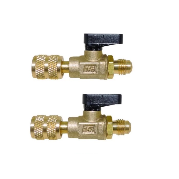 Registro Bola 1/4 Uso Refrigeração Manifold Vacuometro 2un