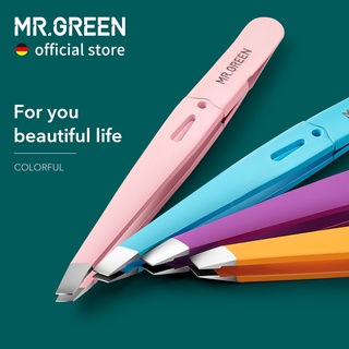 Mr.Green Pinça Para Sobrancelha / Grampo / Extrator De Cabelo Fino De Aço Inoxidável