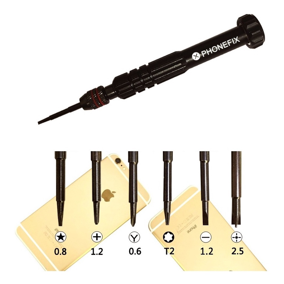 Kit Chaves De Precisao 6em1 Profissional P/ iPhone X Todos