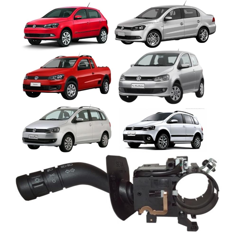 Chave de Seta Gol G5 G6 Voyage Saveiro Fox Spacefox Crossfox Spacecross com Interruptor de Luzes com Farol Duplo com Terminal de buzina Kostal