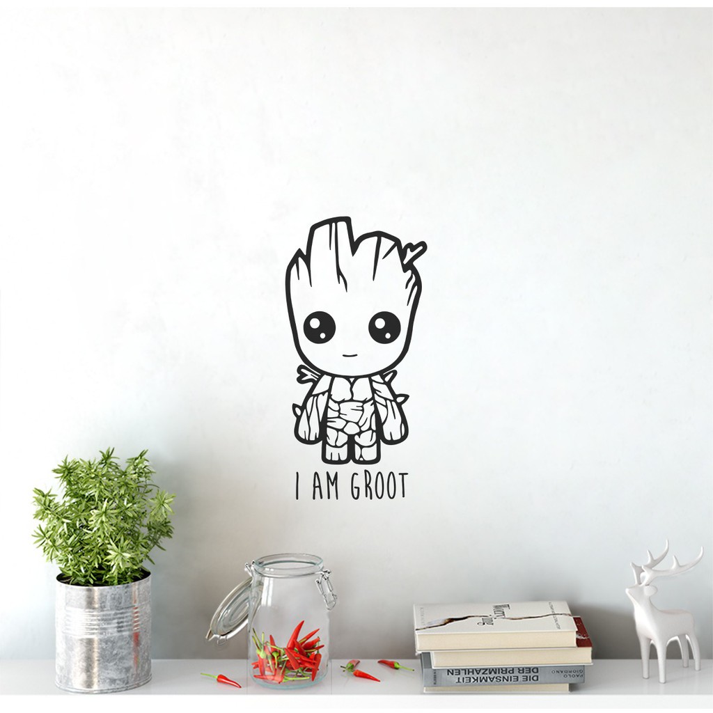 Adesivo Decorativo De Parede I Am Groot Fofinho Pequeno - Home & Living