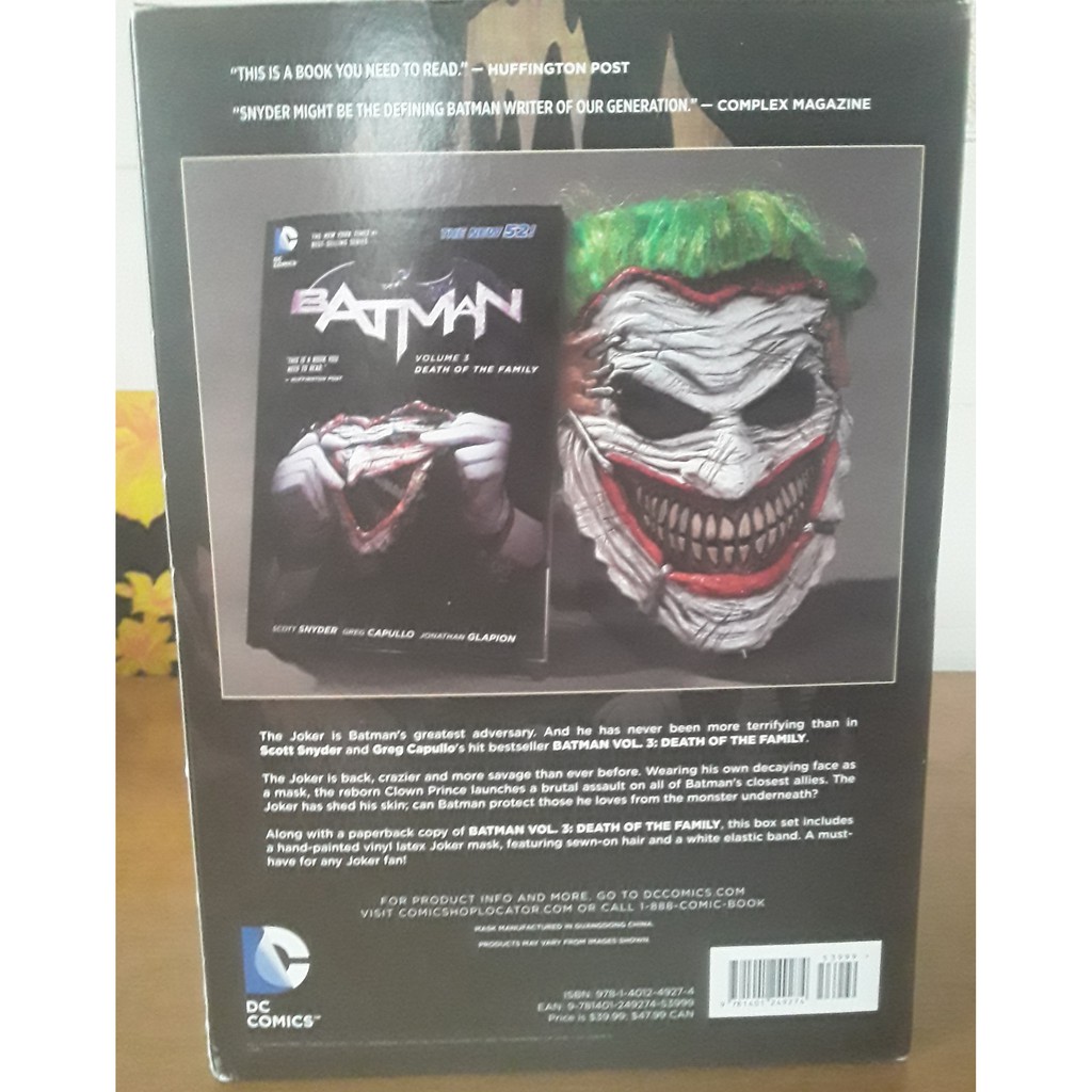 Batman Death of the Family - Book & Mask Set | Shopee Brasil