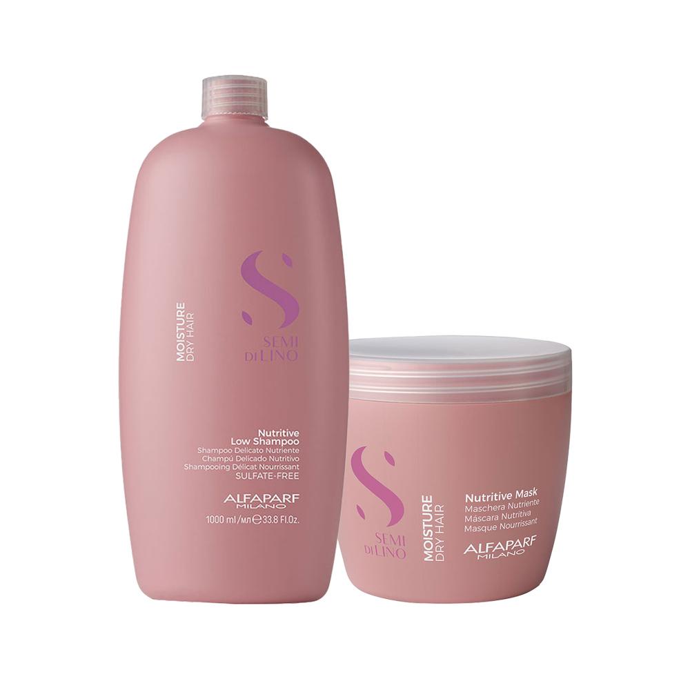 Kit Alfaparf SDL Moisture - Shampoo 1000ml + Máscara 500ml em Oferta na Shopee