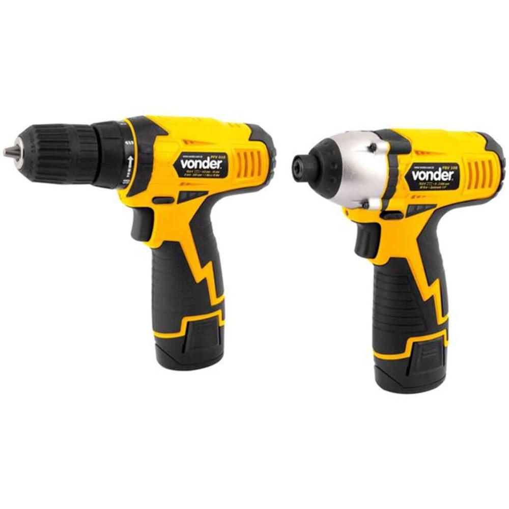 Kit Furadeira e Parafusadeira Impacto PFV010 e PBV108 Vonder | Shopee ...