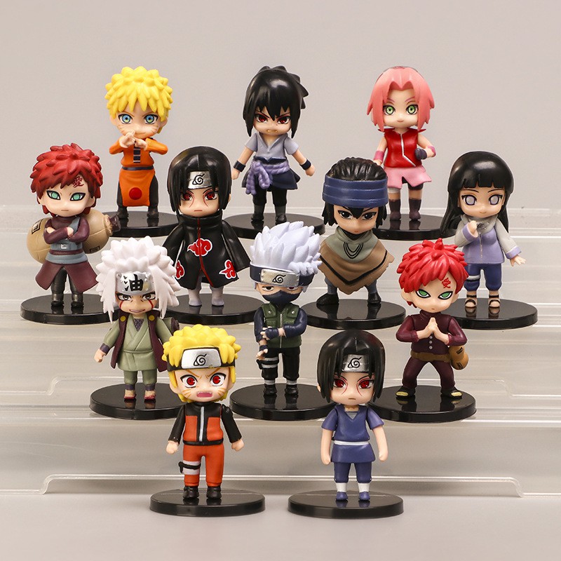 Boneco Miniatura Base Coleção Brinquedo Criança Obito Uchiha